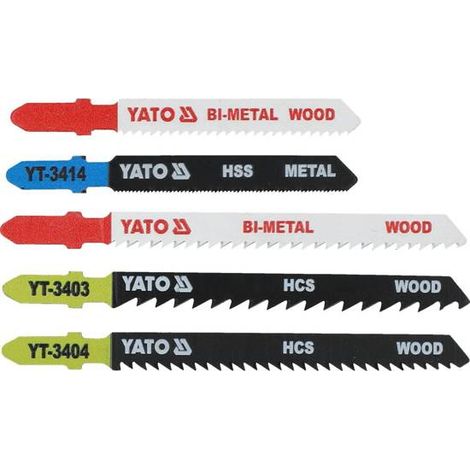 Yato YT-3445 lama de sega de seghetto alternativo, de sega de sega a scorrimento e de sega alternativa Lama de sega de sega alternativa de acciaio al carbonio (HCS), acciaio ad alta velocità (HSS) 5 p