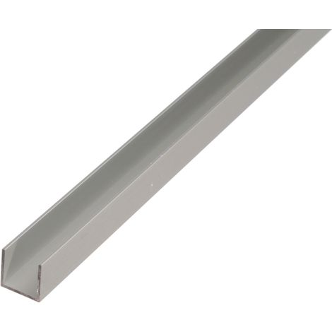 PROFILO AD U 10X15X2000MM ALLUMINIO ANODIZZATO