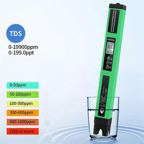 5-in-1-Wasserqualitätstester pH/EC/TDS//Temp--