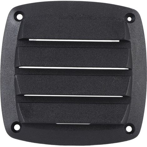 Grille d'aération 102mm - Plastique résistant aux intempéries - Noir - Pour camping-car et bateau - Fixation par vis M4 incluses (1/5)