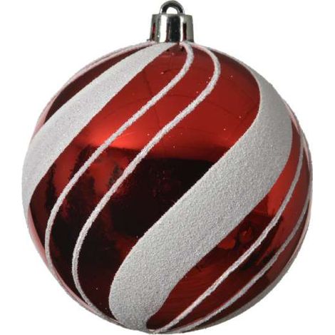 Sfera righe rosso e bianco (1/2)