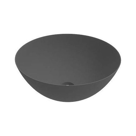 Mattgraues Keramik-Waschbecken mit den Abmessungen 416x155 mm Ercos Musa BLCERBMUSA0001  Matt grau