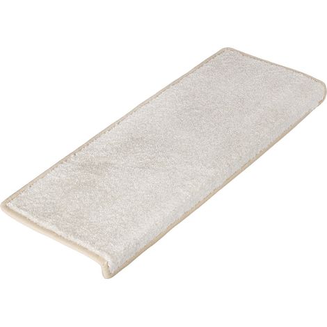 Tapis d'escalier Sundae Crème 23,5 x 65 cm Rectangulaire