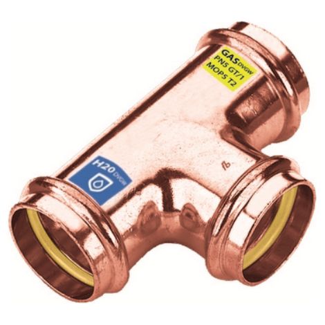 T IN RAME A PRESSARE FFF ACQUA/GAS Diam. 35 FRABO