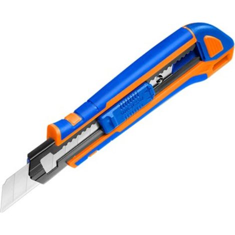 WADFOW 18 mm x 100 mm einziehbarer Cutter mit 3 SK5-Klingen und ergonomischem Design