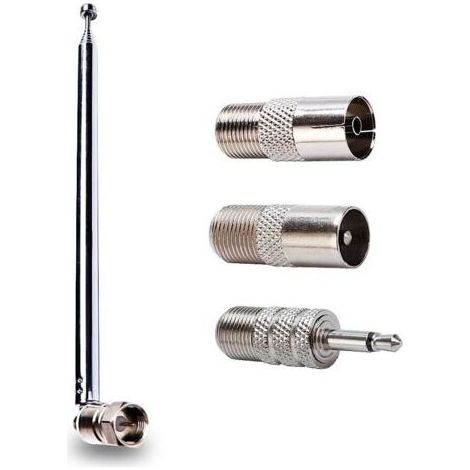 7-Section Antenne Télescopique FM 75 Ohm, FM Antenne Radio Antenne Chaine HiFi pour Mini-Récepteur, Récepteur Dab AM FM 75 Ohm, Compatible avec Denon, Roberts, Marantz, Yamaha, Pionnier (1/5)