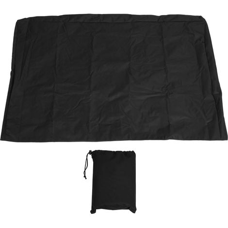 Housse de protection pour téléviseur en tissu Oxford 600D noir, résistante à la poussière, à la pluie et au soleil, pour une utilisation en extérieur (139,7-147,32 cm / 55-58 pouces). (1/5)
