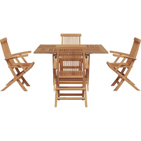 Garten Essgruppe Braun Massivholz Teak