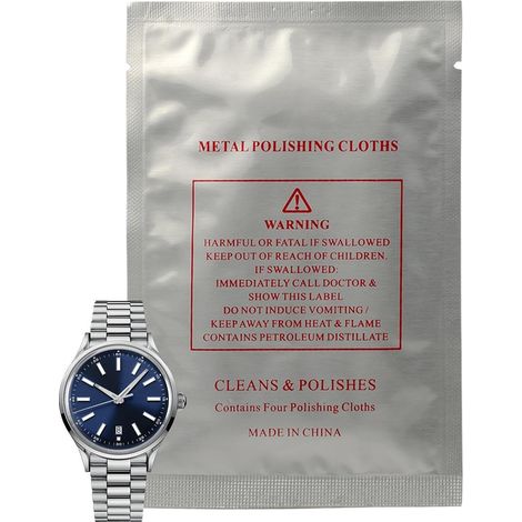 Juego de 4 paños para limpiar relojes y joyas de plata. (1/5)