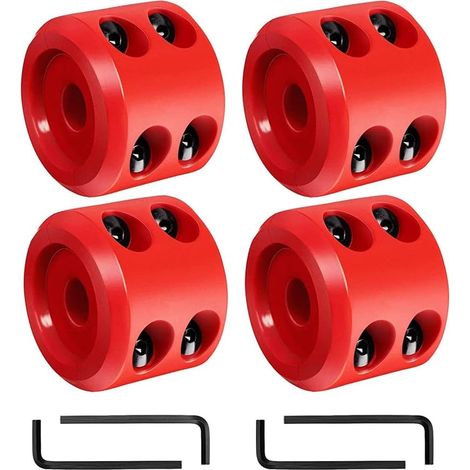 4Pcs Bouchon de Treuil Compatible avec ATV SUV ORV Crochet de Câble Treuil en Caoutchouc pour EmpêCher les Rebonds de S'Effilocher Rouge (1/5)