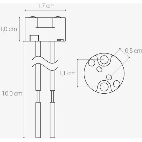 Jusch – Lot de 10 douilles GU5.3 – Compatible MR16 – Tension 12V – Pour lampes LED et halogènes – Installation facile (1/5)