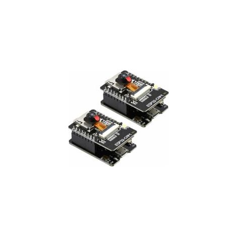 2 pièces ESP32-CAM-MB Cartes de développement sans Fil Bluetooth WiFi ESP32 Dual-Core avec Module de Carte TF 2640 Camera (1/2)