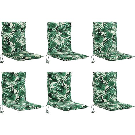 6-Piece High Back Chair Cushions GEMERT 6 pcs 100% Polyester vidaXL