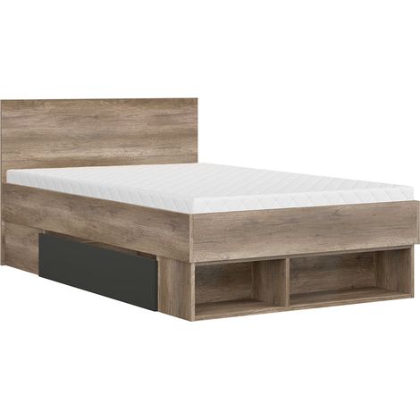 Bett 120x200 inkl. Lattenrost und Schubladen Abel Bois