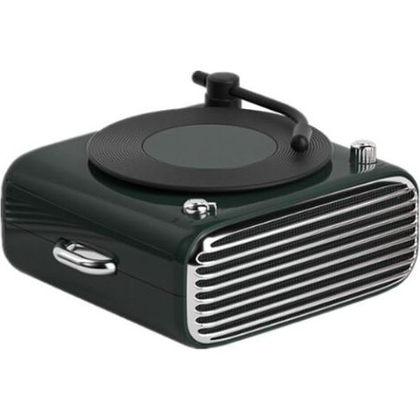 Haut-parleur Bluetooth sans fil en vinyle portable créatif pour l'extérieur (vert) (1/5)