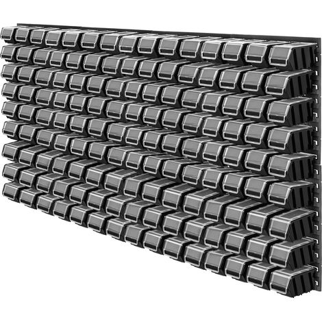 KADAX Werkstattwandregal, Wandplatten, 156 x 78 cm, Schwarz, 135 tlg. (1/5)