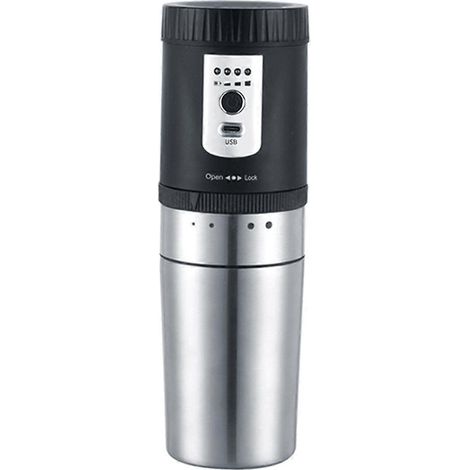 Portable cafetière avec moulin rechargeable électrique sans fil USB travel espresso machine inoxydable camping A (1/5)
