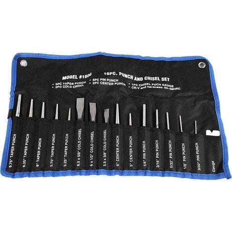 Poinçons de mécanique , 16Pcs Poinçons de mécanique et jeu de ciseaux Pin Center Taper Cold Gauge (1/5)