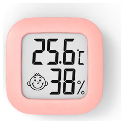 Mini Thermomètre Hygromètre Intérieur Digital à Haute Précision, Thermo Hygromètre Indicateur du Niveau de Confort (4.3cm4.3cm, rose, 1)