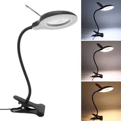 K-908c LED-Klemm-Tischlupenleuchte zum Lesen, Reparieren, Löten und mit einstellbarer Helligkeit (1/5)