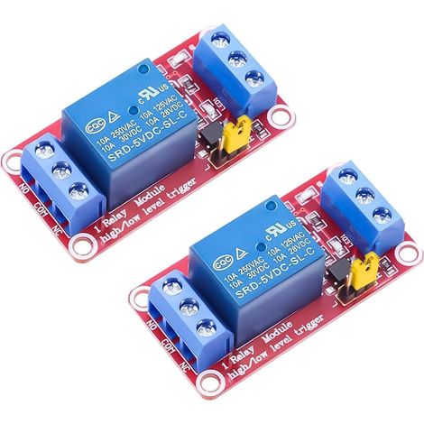 5V-Relaismodul – 2 Stück – 1 Kanal – Optokoppler – Hoch-/Niederspannungstrennung – Kompatibel mit Arduino und Raspberry Pi (1/5)