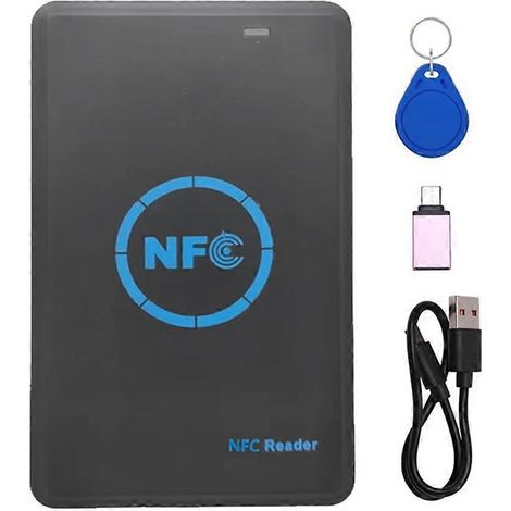 Lecteur/graveur de puce NFC 5 bandes + 1 porte-clés CUID 125K 13,56M Copieur HID Duplicateur d'étiquettes Clonage d'identification IC Porte-clés Copie de clé (1/5)