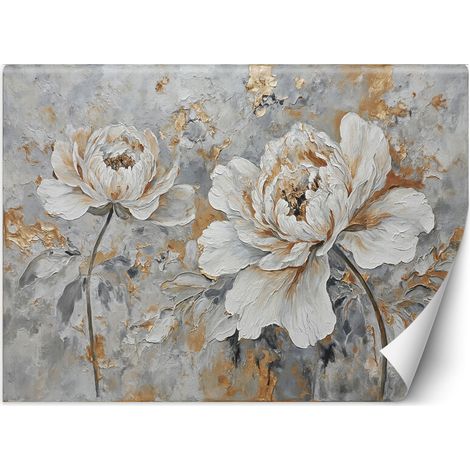 Fototapete Rose Blume Silber Gold 100x70 cm (1/5)