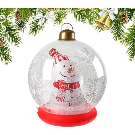 Décorations Gonflables De Noël,Décoration de Noël Extérieure 60 cm Bonhomme de Neige Géant Adorable Imperméable pour Pelouse Jardin Fenêtre Fêtes (1/5)
