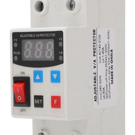 Über- und Unterspannungsschutzgerät, einstellbar, automatische Rückstellung, 240–300 V, 40 A