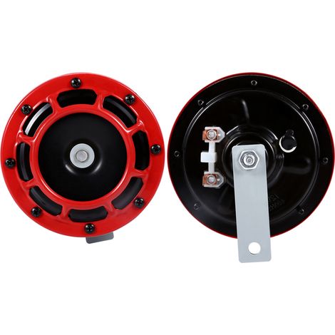 Klaxon 12V en forme de bol, haute et basse tension, avec relais, rouge, 1 paire en vente sur Amazon. (1/5)