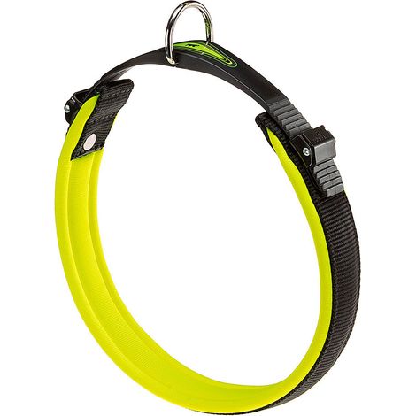 Ferplast ERGOFLUO C Collare per cani con morbida imbottitura e chiusura con microregolazione.. Variante C25/51 - Misure: A: 43-51 cm B: 25 mm - Giallo (1/5)