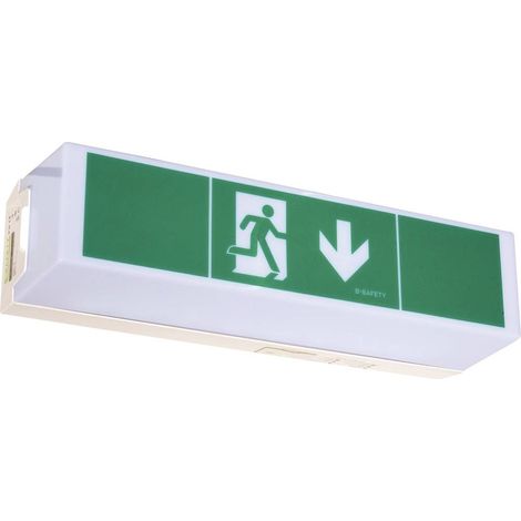B-SAFETY BR 565 030 Indicazione via di fuga illuminata Montaggio a soffitto, Montaggio a parete (1/4)