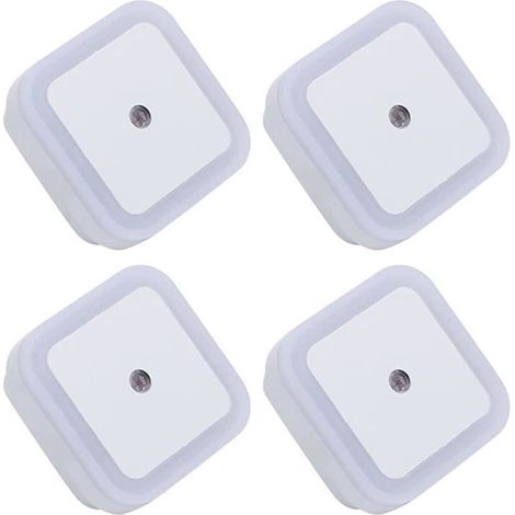 Veilleuse - ZGEER - LED - 0,5 W - Détecteur crépusculaire - Lot de 4 - Blanche (1/4)