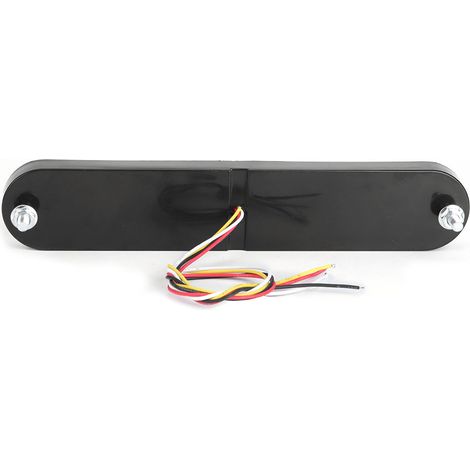 Feu néon 3-en-1 étanche à 100 LED (halo lumineux), feu stop arrière, clignotant, feu de signalisation, 12-24 V, lumière jaune et rouge (1/5)
