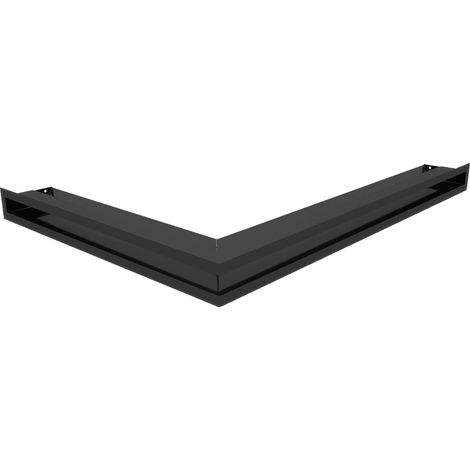 Eck-Lüftungsgitter LUFT rechts 54,7x76,6x6 schwarz (1/5)