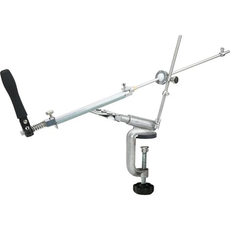 Affûteur de couteaux à angle fixe, support d'affûtage de cuisine réversible avec 4 pierres à aiguiser (1/5)