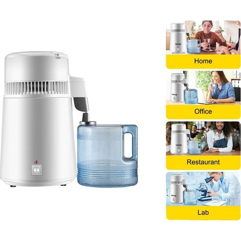 Distillateur d'eau, acier inoxydable 304, capacité de 4L, 4L (1/2)