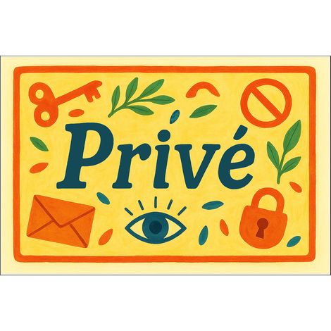 Plaque de porte métal privé (1/2)