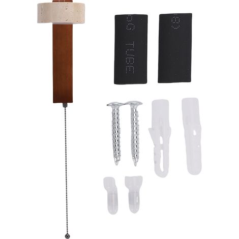Applique murale LED en bois de chêne et pierre travertin, luminaire moderne et pivotant, décoration artistique pour entrée, couloir, chambre, salle de bain, couleur noyer (1/5)
