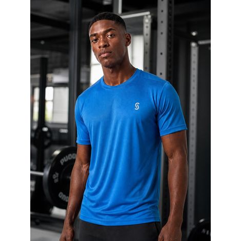 Camiseta de entrenamiento deportiva Jigga azul para hombre, talla XXL (1/5)