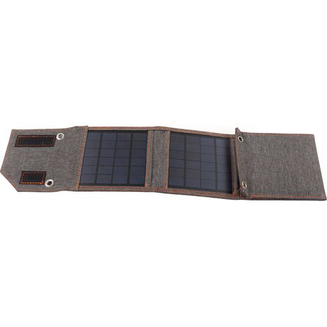 Faltbarer 8W 5V polykristalliner Silizium-Solarlader mit USB-Anschluss und faltbarer Aufbewahrungstasche für Camping, Wandern und Bergsteigen. (1/5)