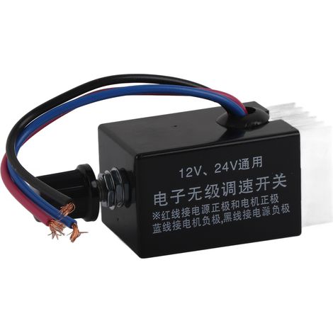 Commutateur de vitesse de moteur universel DC12V/24V, contrôleur de chauffage de ventilateur de voiture (1/5)