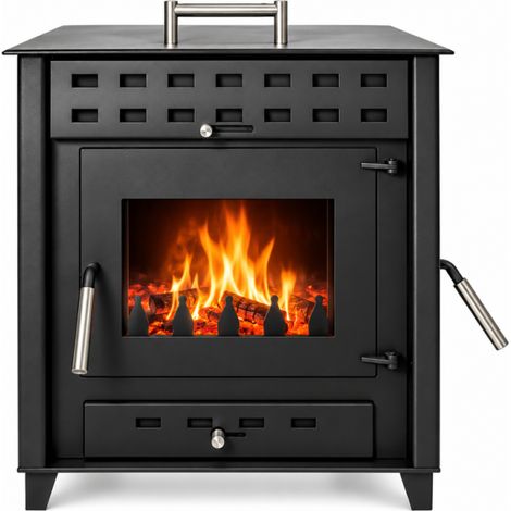 Poêle à bois avec four Hugo 9 kW - (1/5)