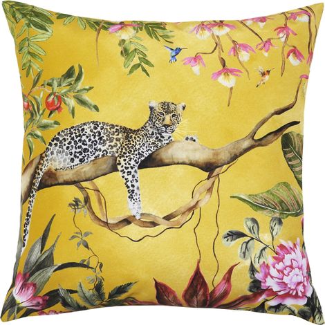 Housse de Coussin extérieur léopard, Polyester, Or (1/5)