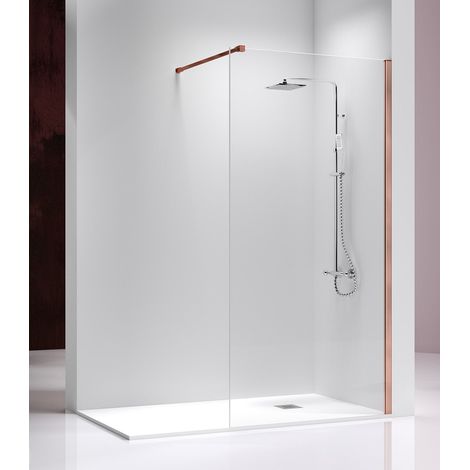 KASSANDRA FR303 FRESH Mampara Ducha Fija Oro Rosa - Medida: 120 cm. - ref: FR3030618S195120