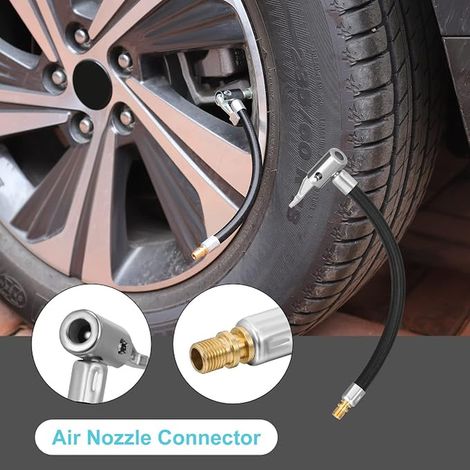 20 cm Portable Air Pump Extension Hose Schrader Car (1/2)