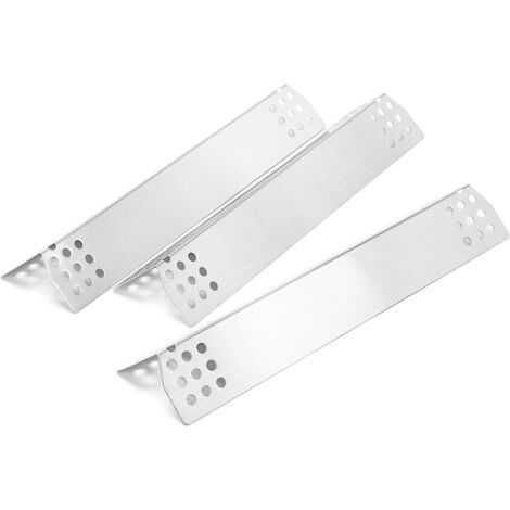 3 Plaque chauffante, Acier inoxydable, 37x8,6cm, Diffuseur de flamme, Pour Campingaz, Barbecook (1/5)