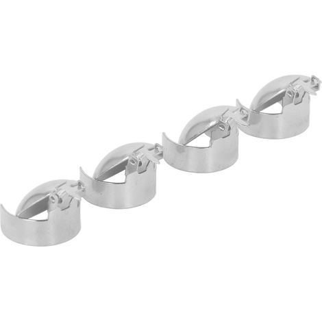 Lot de 4 éteignoirs automatiques pour bougies, avec mèche et flamme, pour éteindre les bougies en toute sécurité (argenté). (1/5)