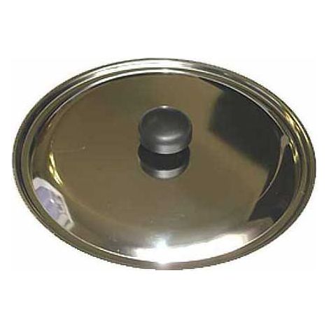 Tapa de acero inoxidable de 40 cm con acabado martillado