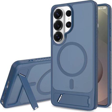(Bleu, Galaxy S26 Ultra) Coque magnétique antichoc avec support de charge sans fil